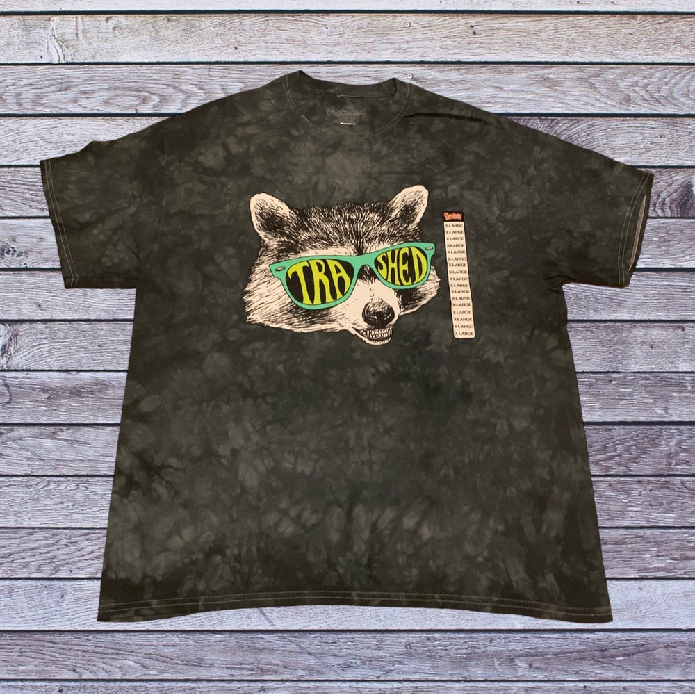 Funny Thrashed Raccoon Glasses Trash Panda Shirt Threadless Spencer’s Tie Dye